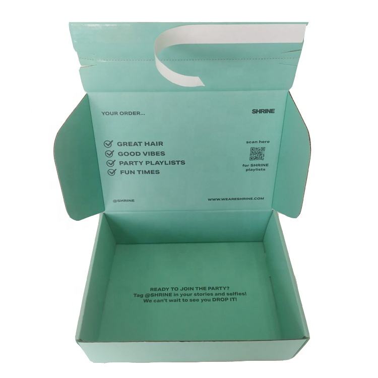 Folding Zipper Corrugated Paper Boxes with Custom Print For Shipping