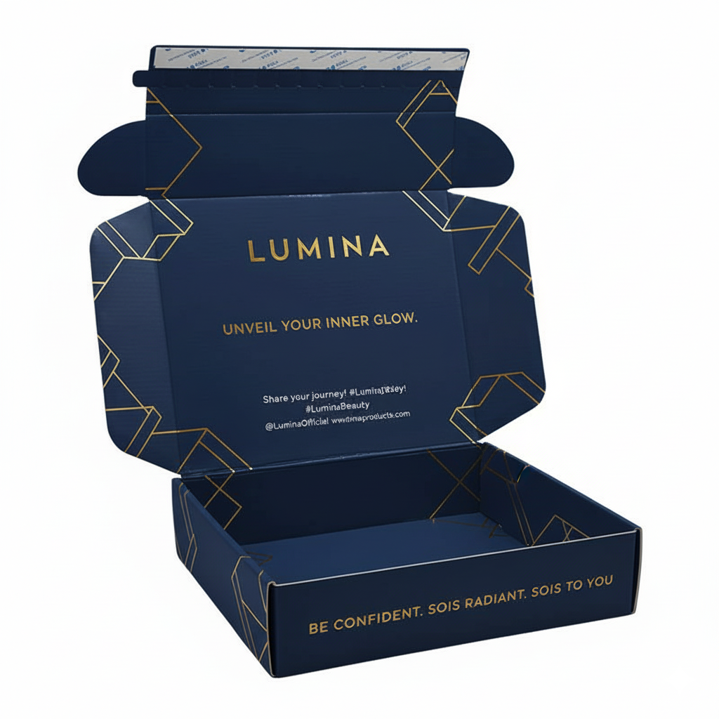 High End Personalized Design Recycled Materials Matt Lamination Corrugated Board Gift Box - Image 1