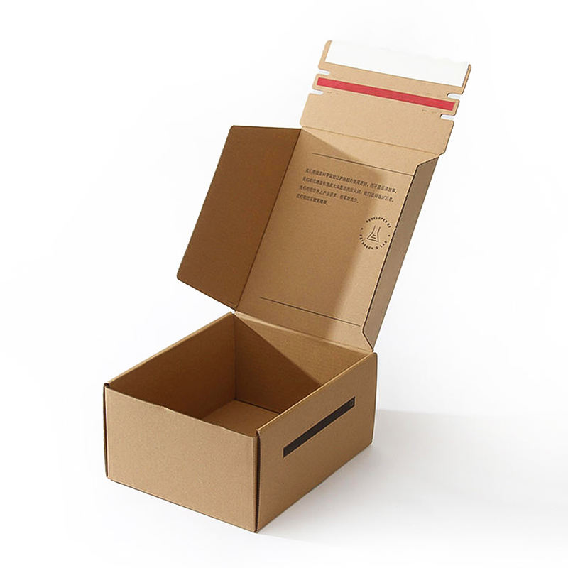 Custom Recyclable Brown Kraft Corrugated Shipping Box With Tear Strip - Image 1