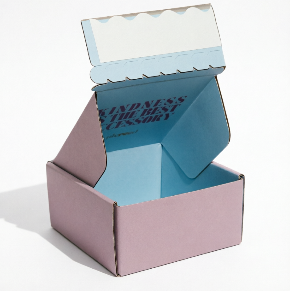 Shipping Box Corrugated Cardboard Box Cosmetic Corrugated Box with Zipper - Image 1